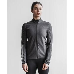 NoBull Project 4-Way Stretch Woven Jacket Thumbholes Zip-Up Long Sleeve Graphite